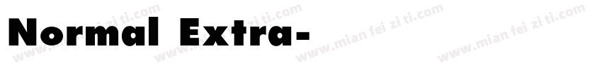 Normal Extra字体转换